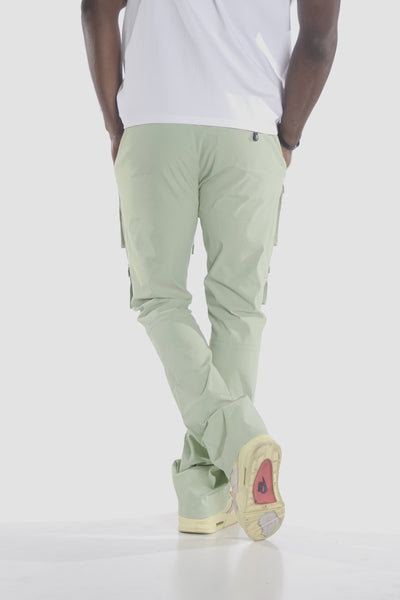 M1633 Colton 34” Stack Nylon/Spandex  Sweat Pants - Olive