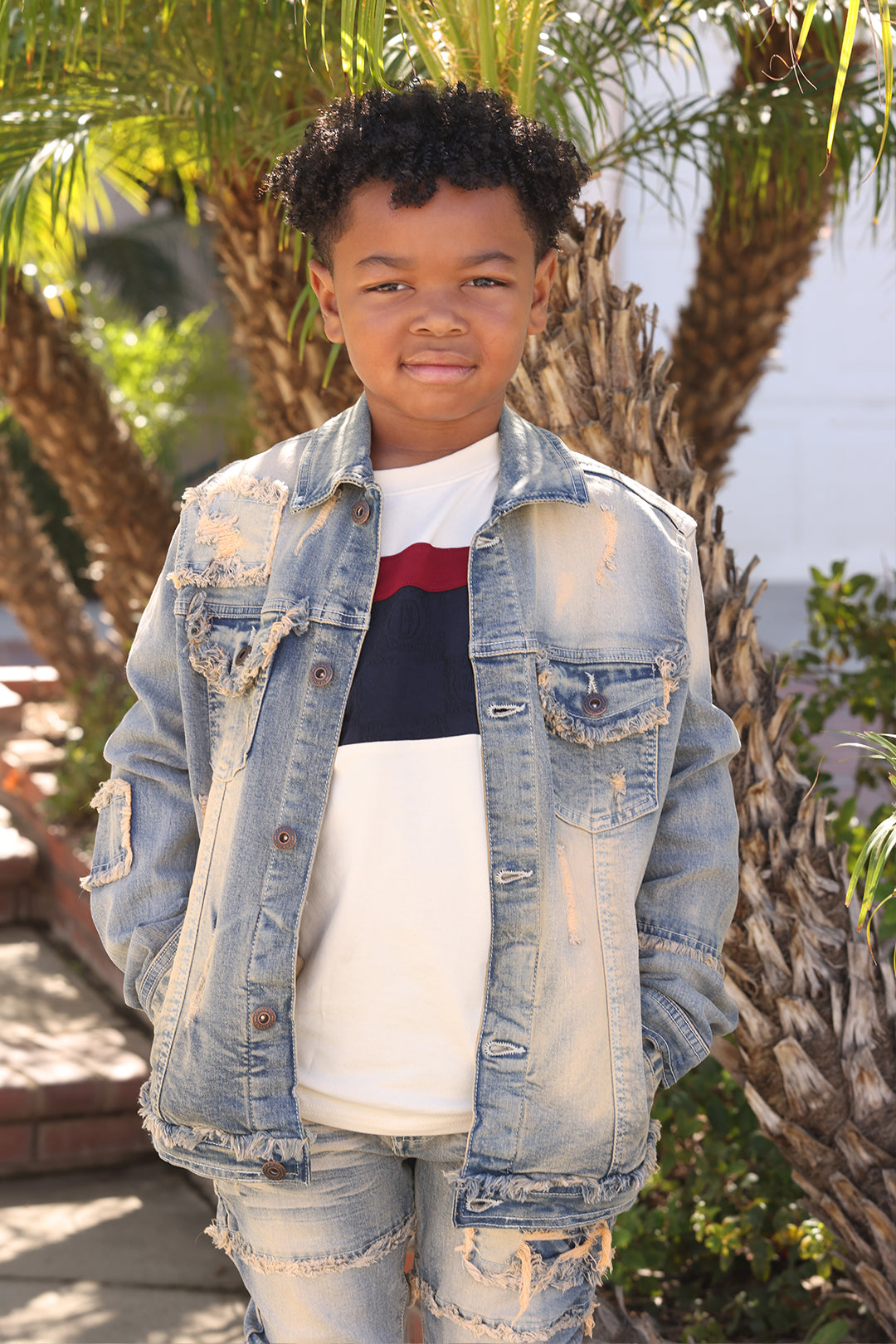 B1026 Kids Bergamo Denim Jacket - Dirt