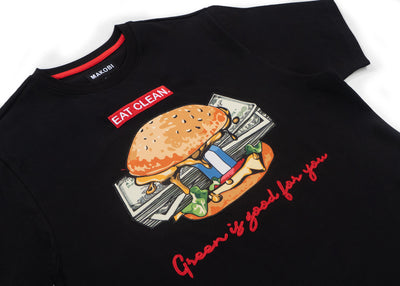 M306 Vegan Burger Tee - Black