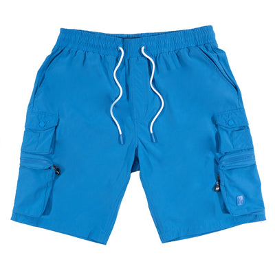 M633 Colton ọra Spandex Cargo Kukuru - Blue