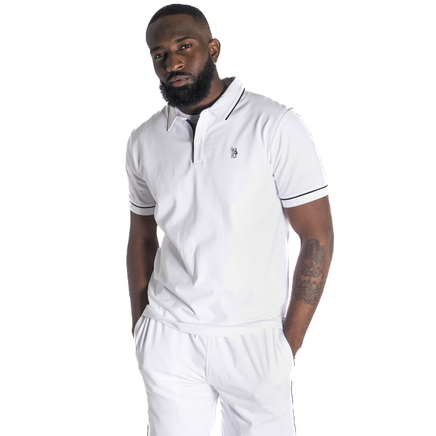 M383 Makobi Luciano Polo Shirt - White