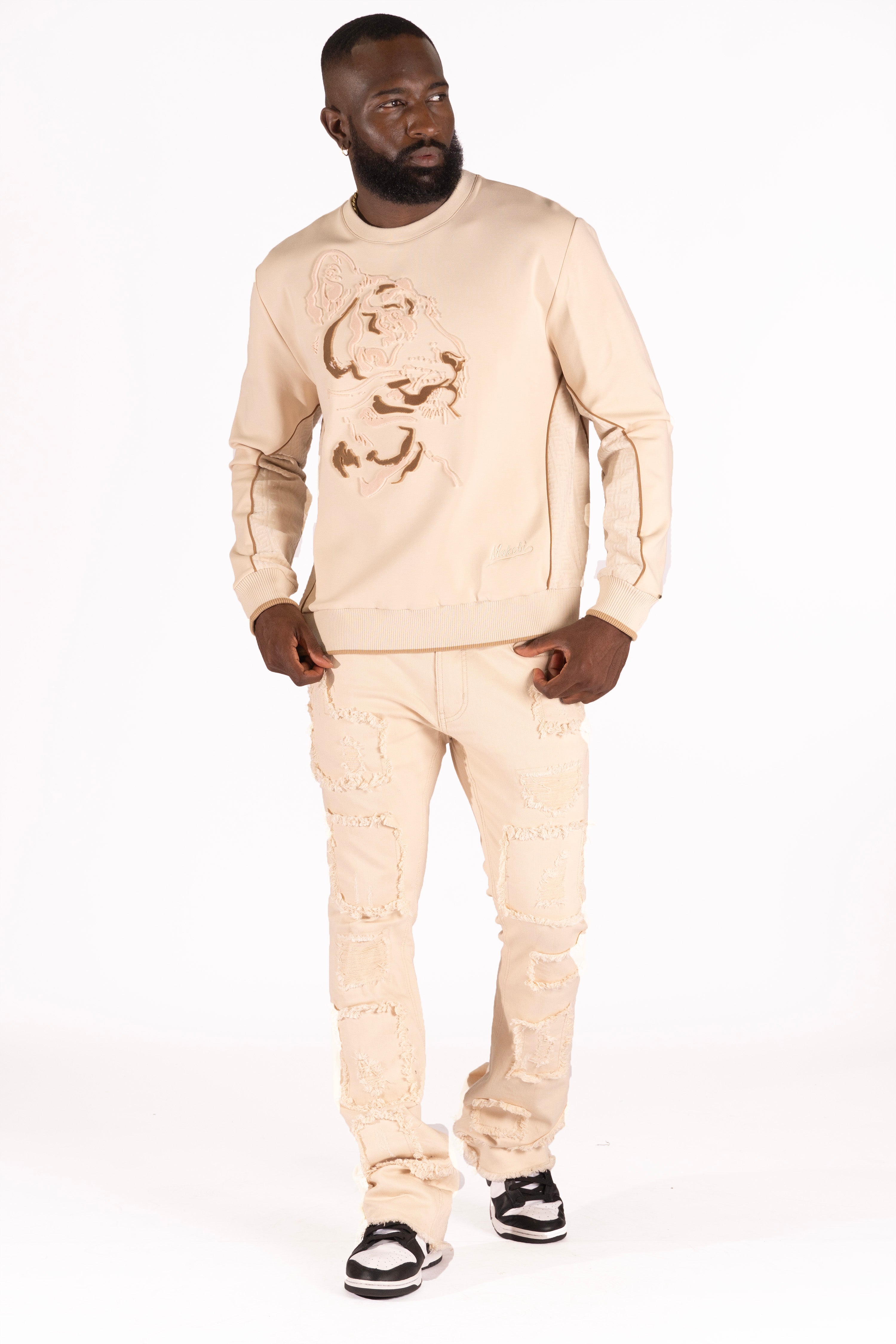 M4358 Gabana Tiger Sweatshirt - Khaki we