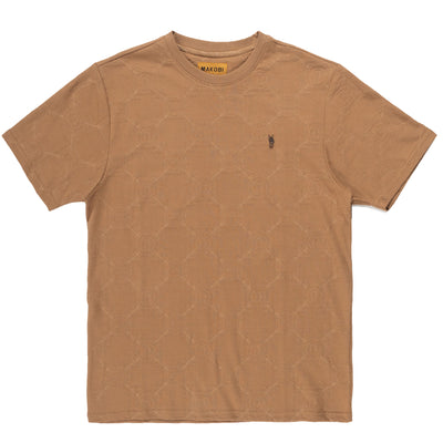 M335 Caspar Embossed Tee - Mocha