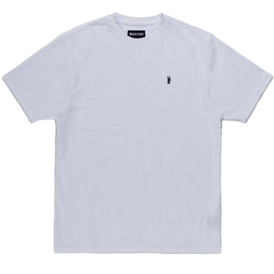 M335 Caspar Embossed Tee - White