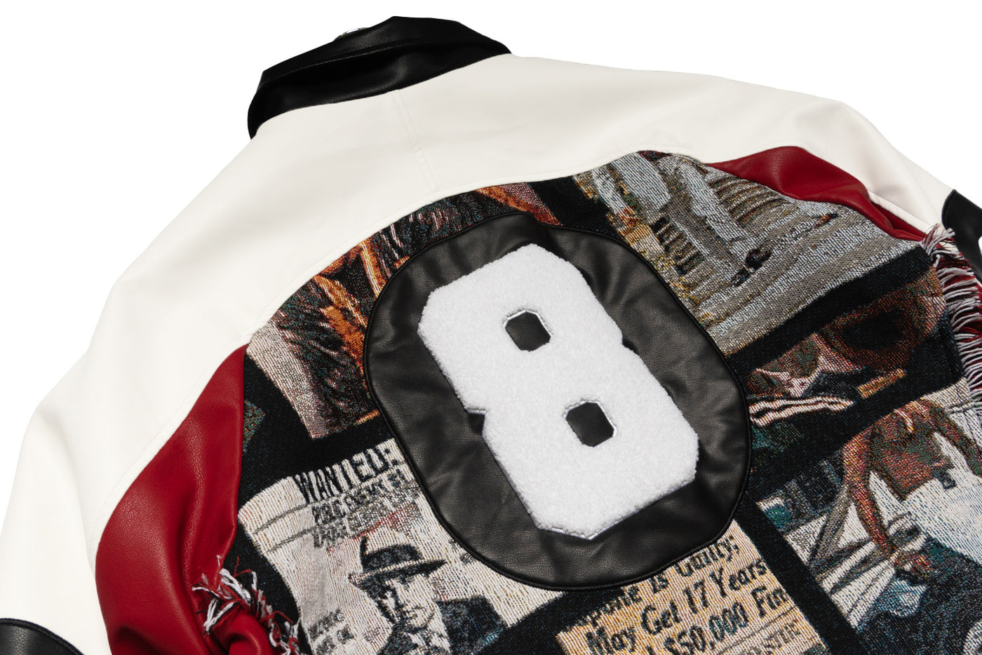 F1028 Narco 8 Ball Varsity Jacket - Red