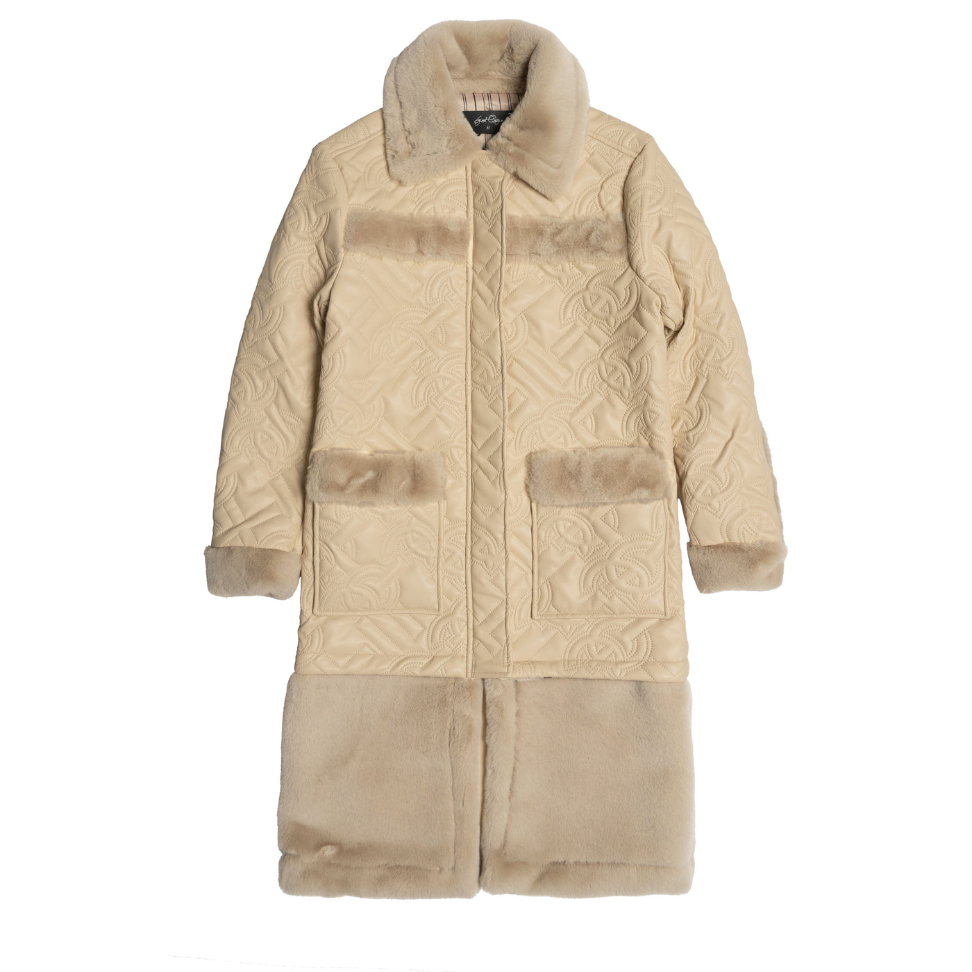 F1300 Heritage Long Quilted Coat - Natural