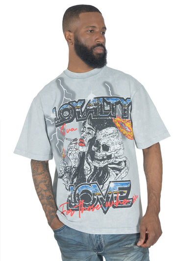 F131 "LOYALTY" Oversized Heavyweight Tee - White