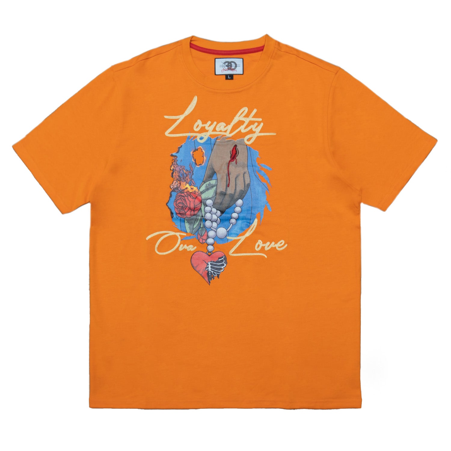 F134 Loyalty Over Love Tee - Orange