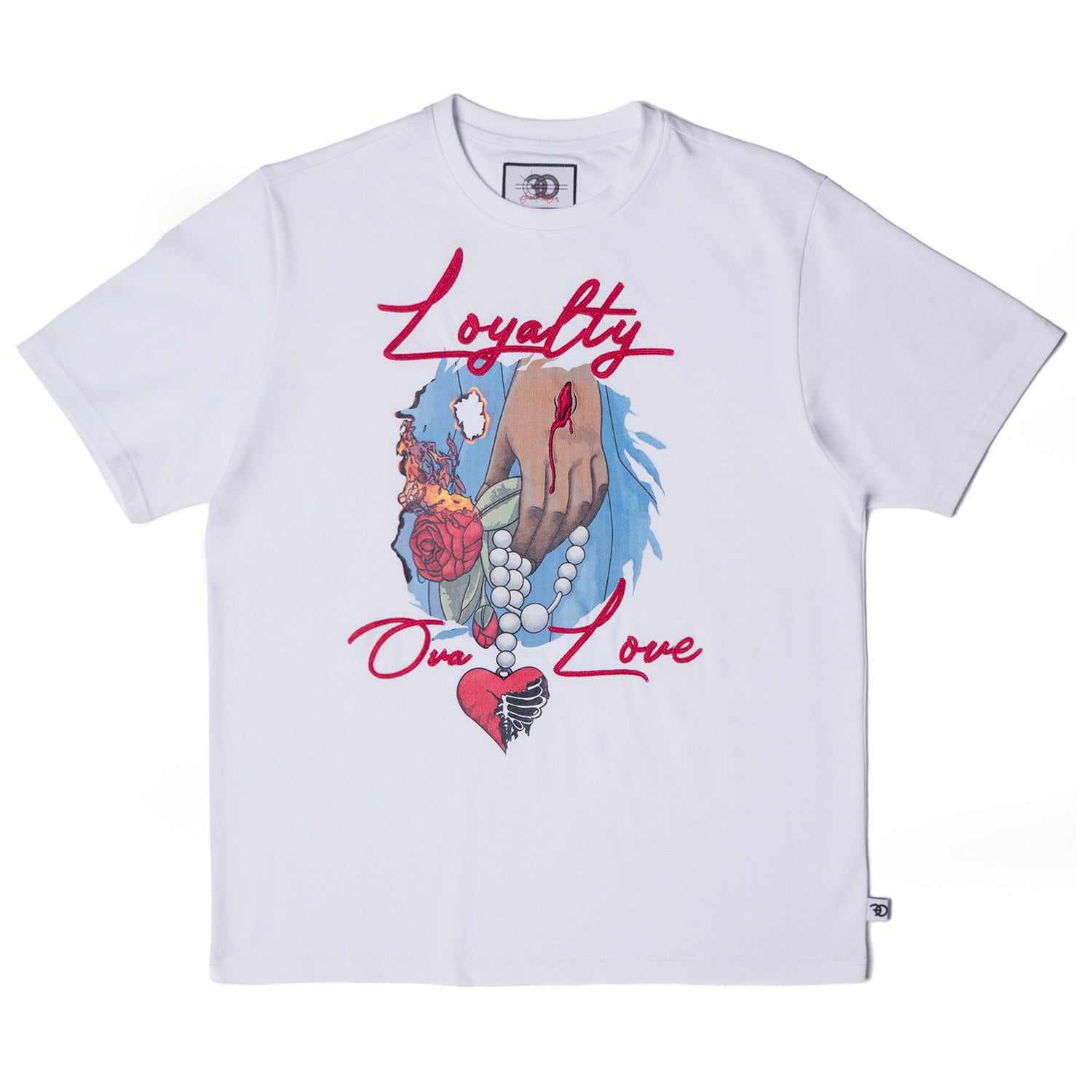 F134 Loyalty Over Love Tee - White