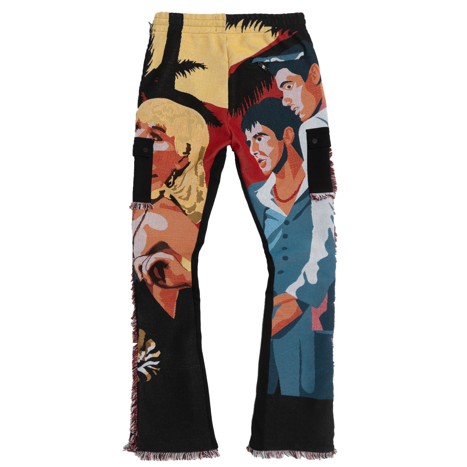 F1628 World Is Yours Tapestry Pants - Black