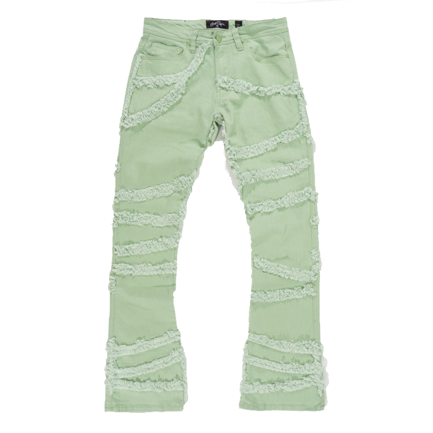 F1705 Leon 36" Stack Jeans - Light Olive