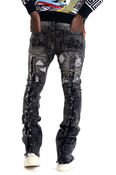 F1774 Cashay Prime Stacked Jeans - Black