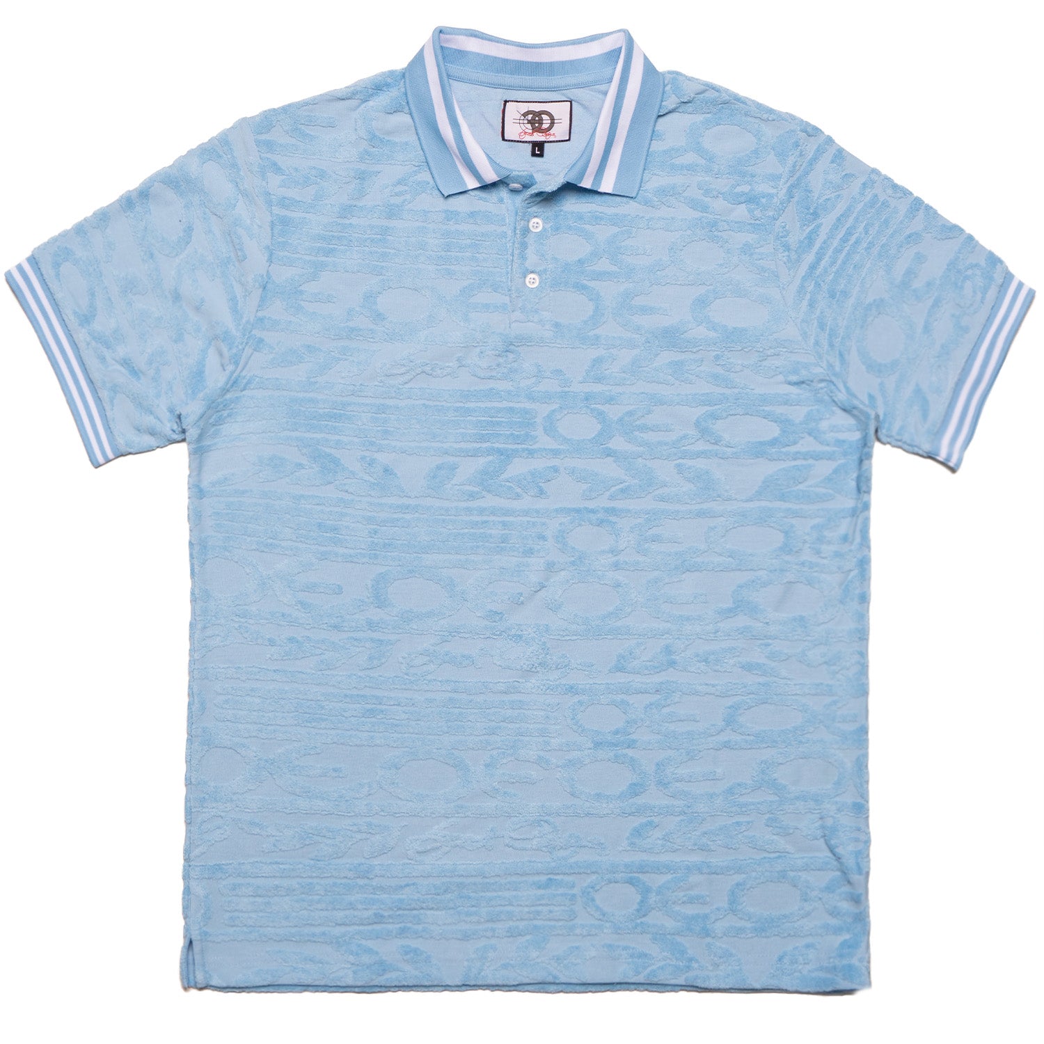 F178 Baroque Terry Polo - Blue