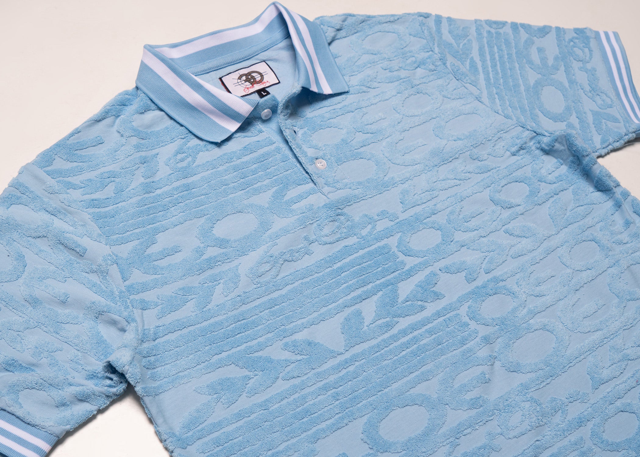 F178 Baroque Terry Polo - Blue