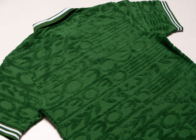 F178 Baroque Terry Polo - Green