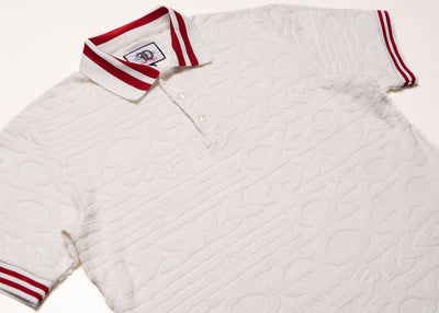 F178 Baroque Terry Polo - White