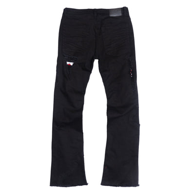 F1944 Cashay Tapestry Denim Jeans - Black