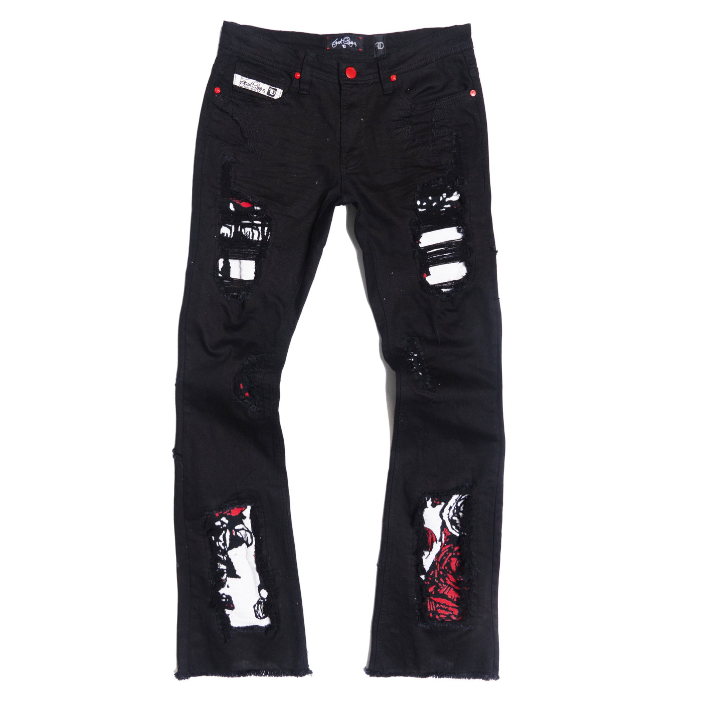 F1944 Cashay Tapestry Denim Jeans - Black