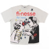 F199 Finesse Acid Wash Oversized Tee - White