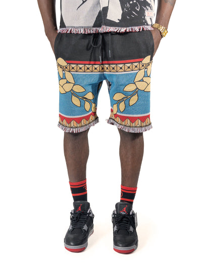 F617 The Saint Tapestry Shorts - Black