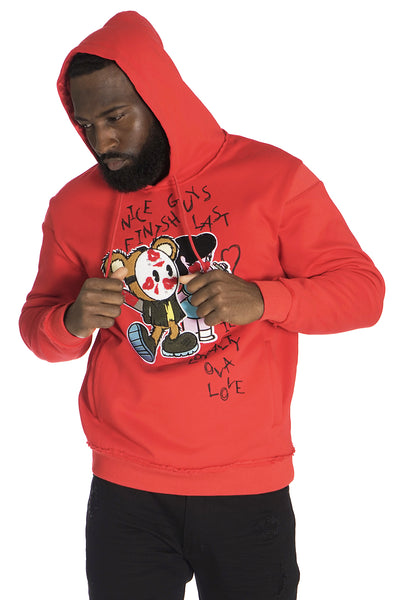 F5712 Frost Nice Guy Hoodie - قرمز