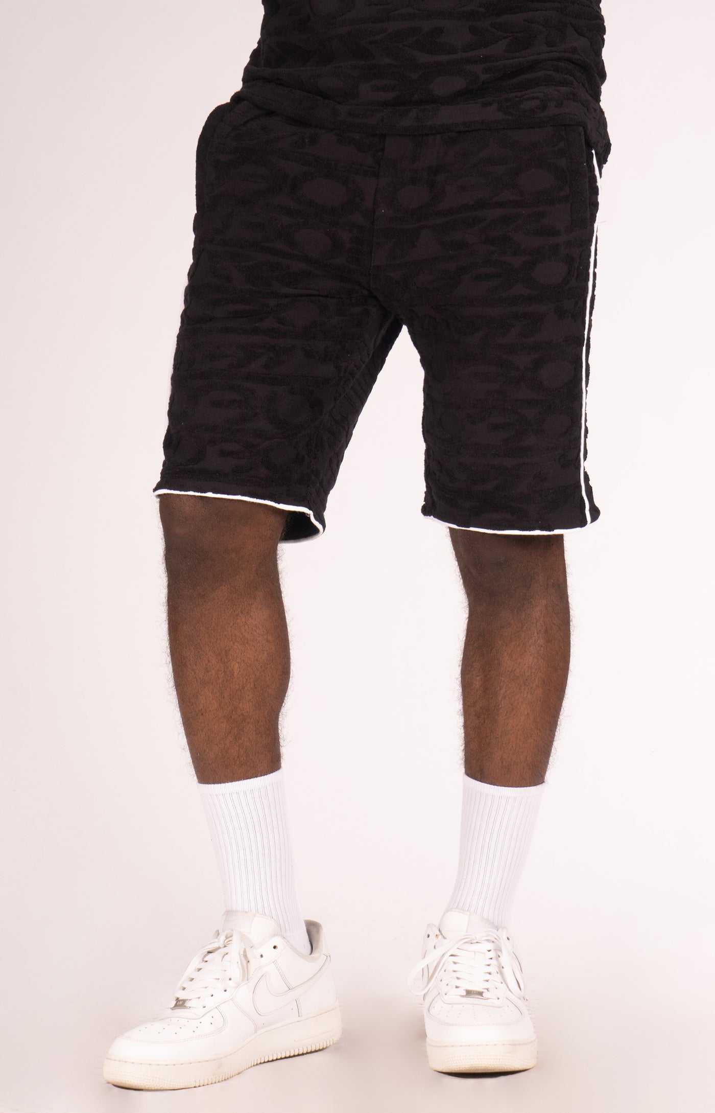 F678 Baroque Terry Shorts- Black