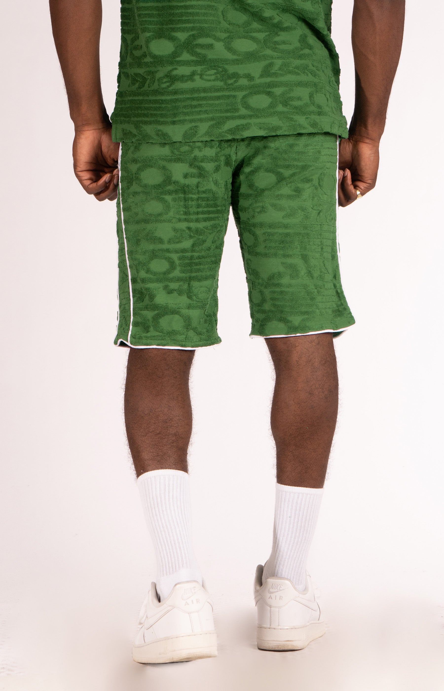 F678 Baroque Terry Shorts- Green