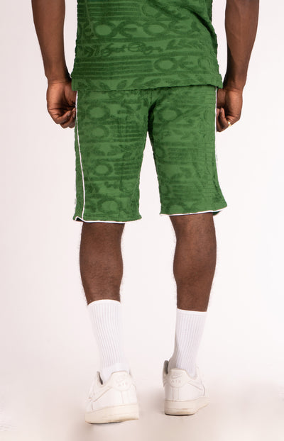 F678 Baroque Terry Shorts- Green