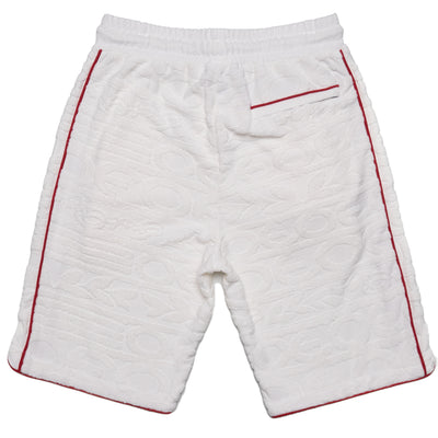 F678 Baroque Terry Shorts- White