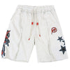 F696 Finesse Acid Wash Shorts - White