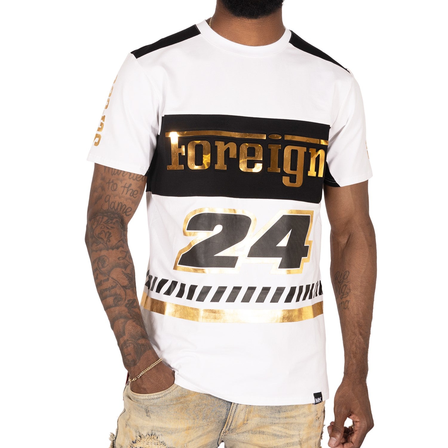 M133 Makobi Foreign Tee - White Black