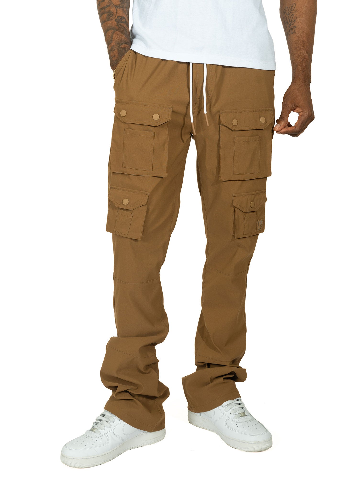 M1633 Colton 34” Stack Nylon/Spandex Sweat Pants - Mocha