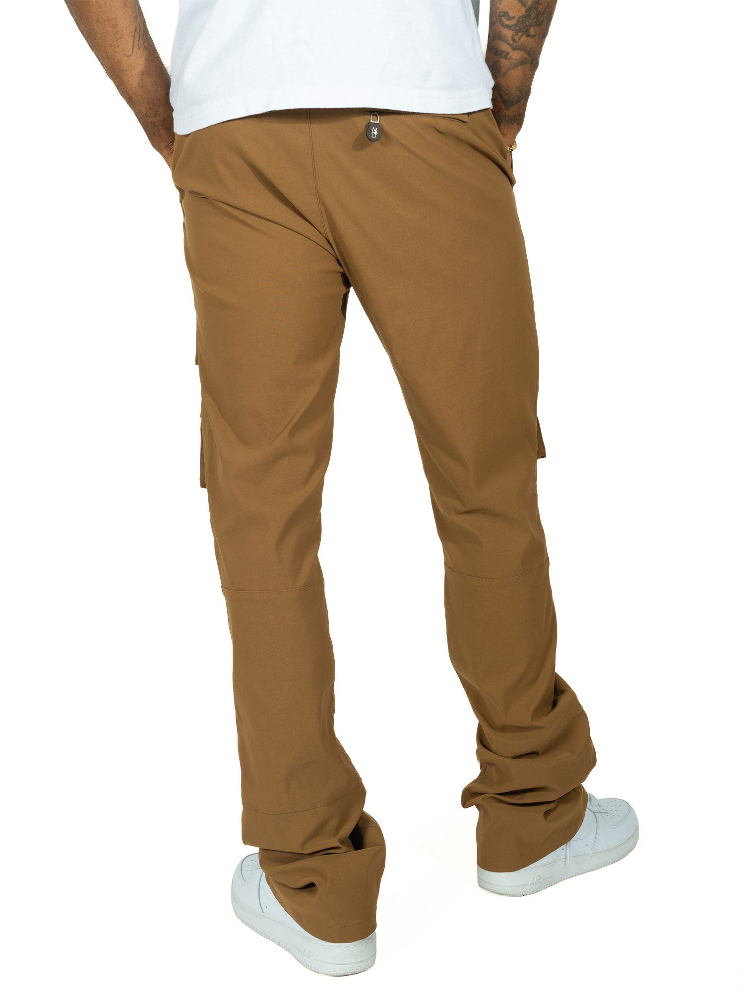 M1633 Colton 34” Stack Nylon/Spandex  Sweat Pants - Mocha