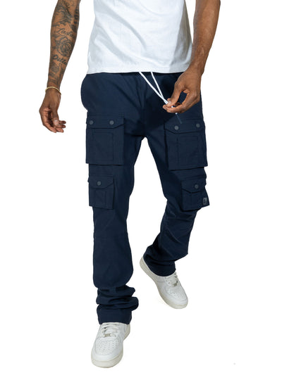 M1633 Colton 34” Stack Nylon/Spandex  Sweat Pants - Navy