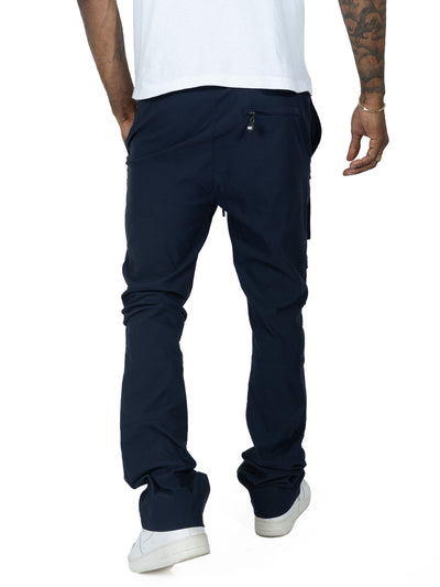 M1633 Colton 34” Stack Nylon/Spandex  Sweat Pants - Navy