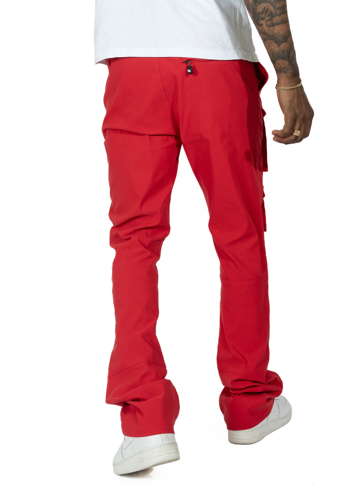 M1633 Colton 34” Stack Nylon/Spandex  Sweat Pants - Red