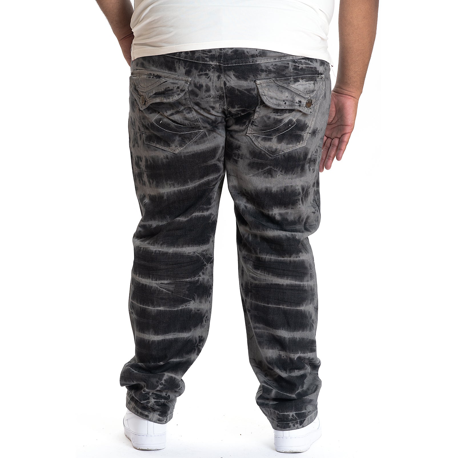 M1708 Makobi Tie-Dye Jeans - Black