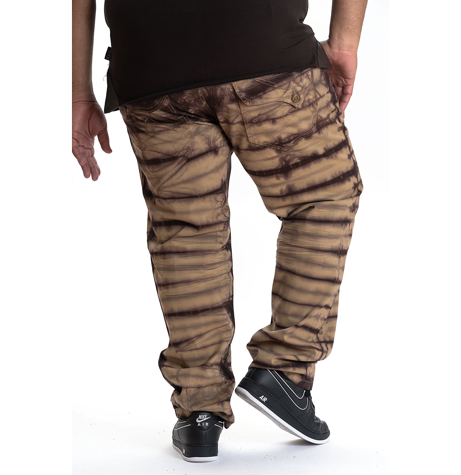 M1708 Makobi Tie-Dye Jeans - Brown