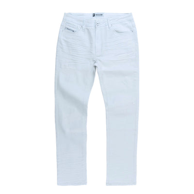 M1901 Makobi Segreto Waxed Jeans - White