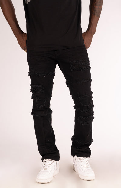 M1912 Bergamo Fray Jeans - Black