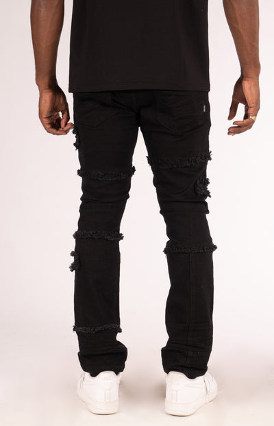 M1912 Bergamo Fray Jeans - Black