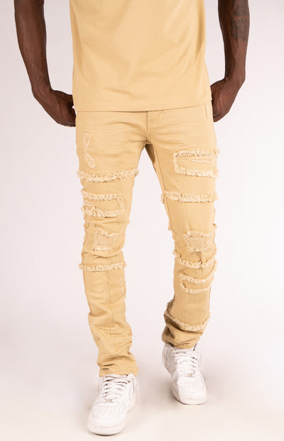 M1912 Bergamo Fray Jeans - Khaki