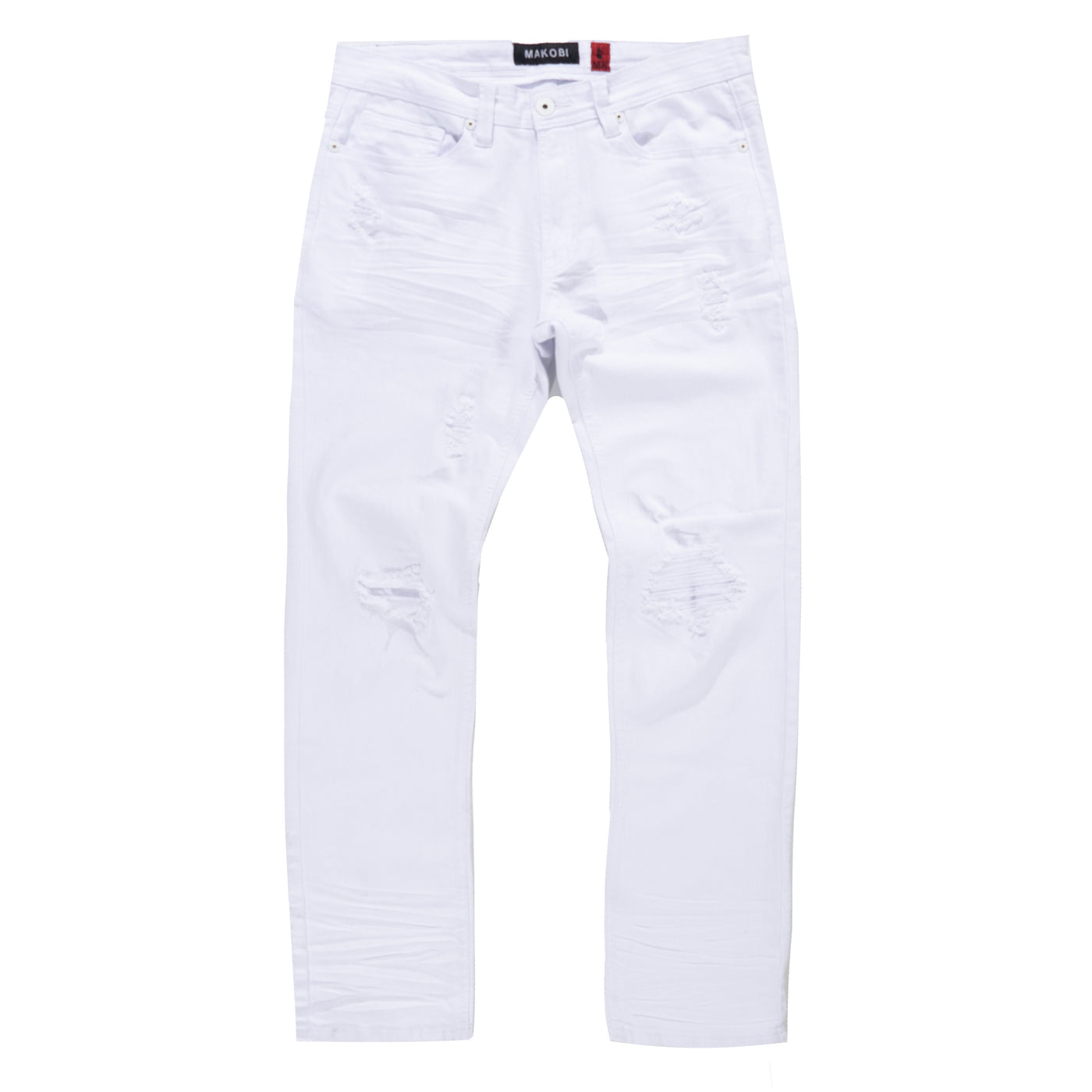 M1932 Makobi Brighton shredded Twill sokoto - White