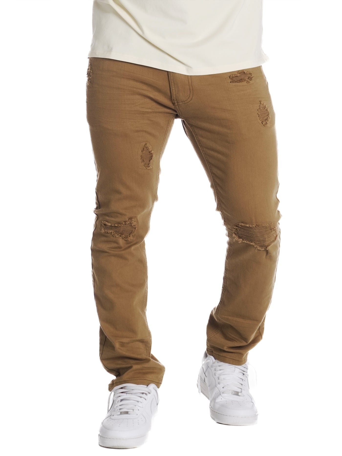 M1932 Makobi Brighton Shredded Twill sokoto - Mocha