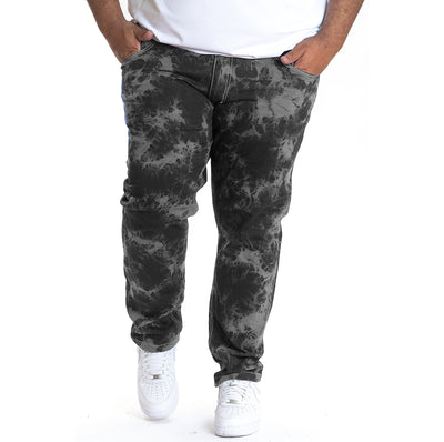 M2788 MAKOBI Tie Dye Denim Jeans - Black