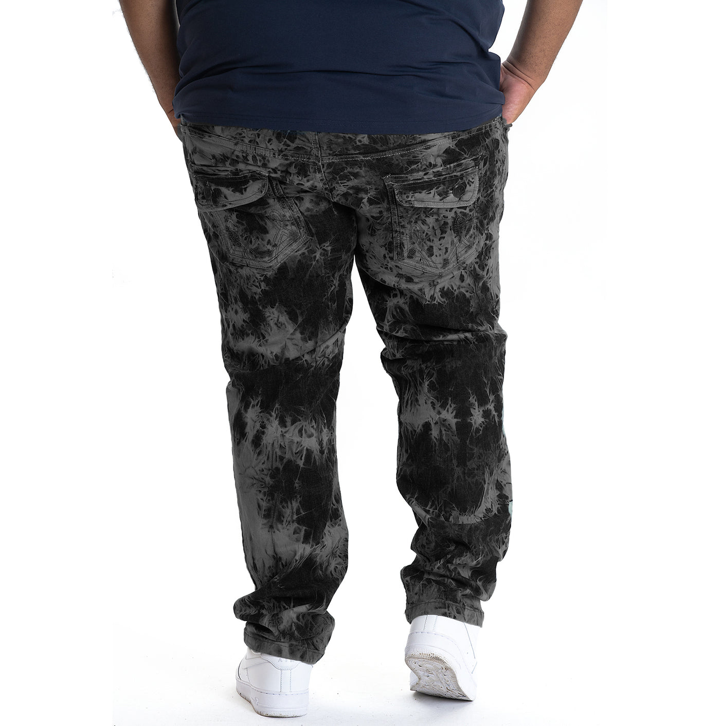 M2788 MAKOBI Tie Dye Denim Jeans - Black