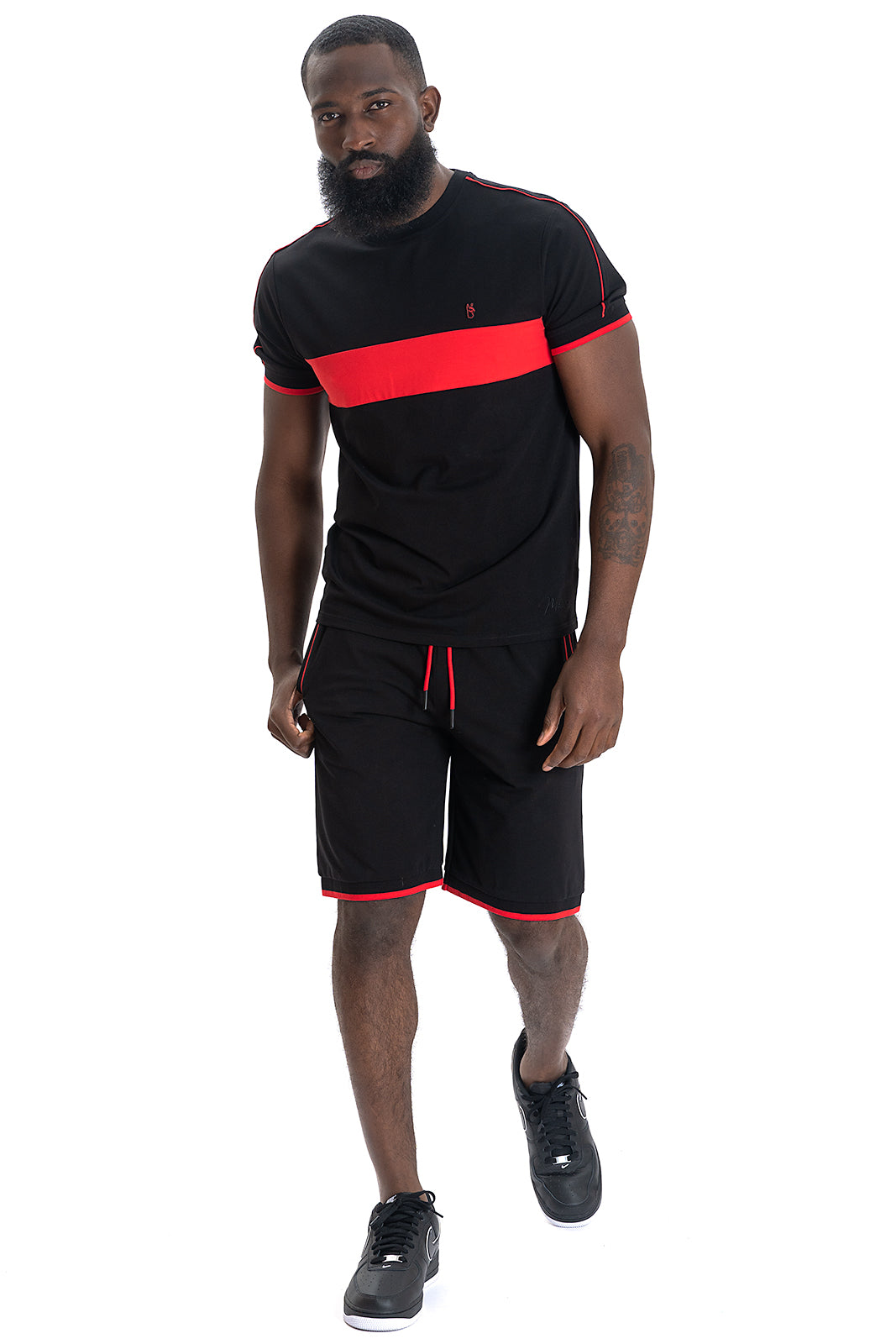 M301 Makobi Ricci Core Tee - Black.Red