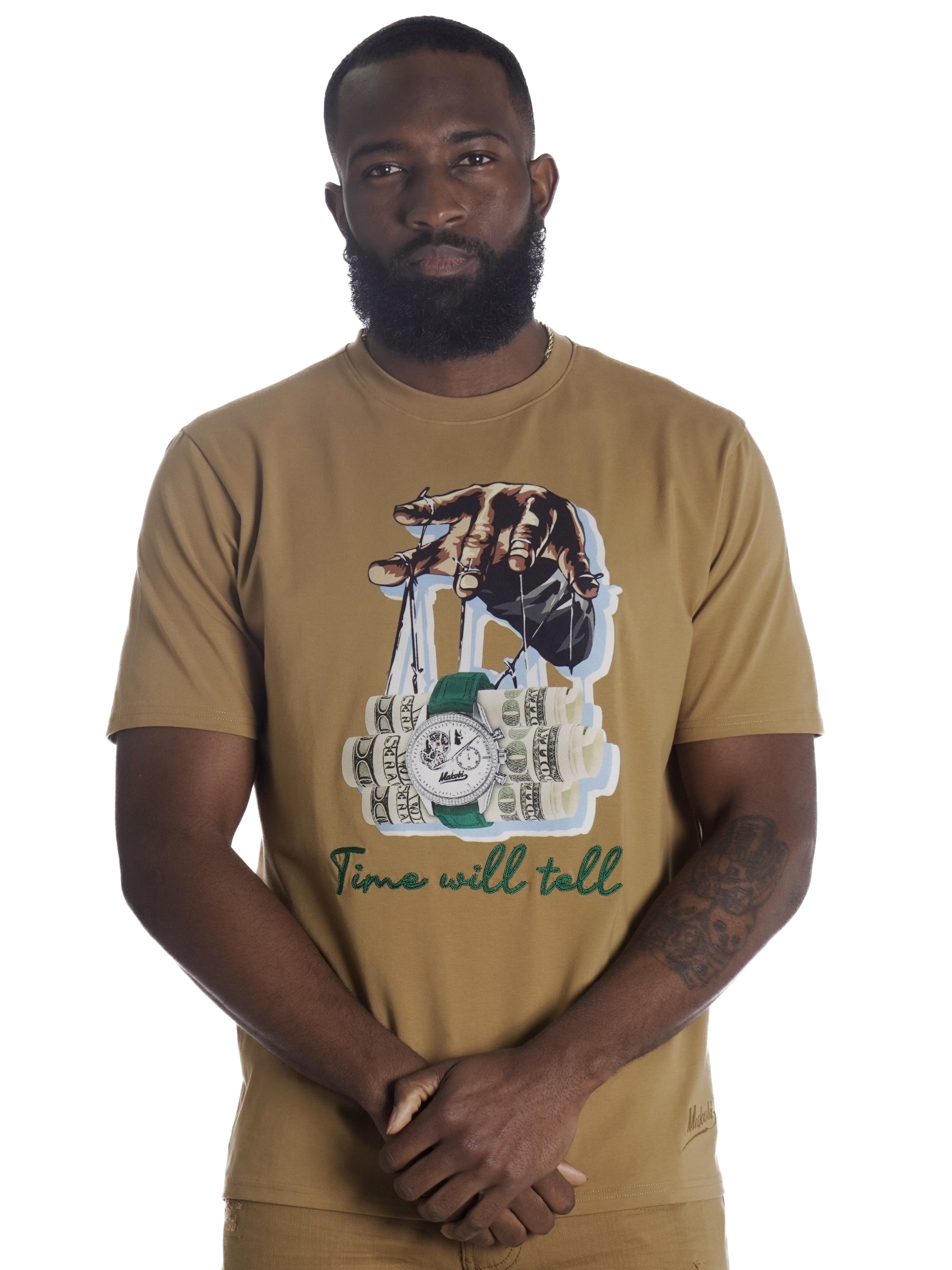 M329 Time Will Tee - Mocha 