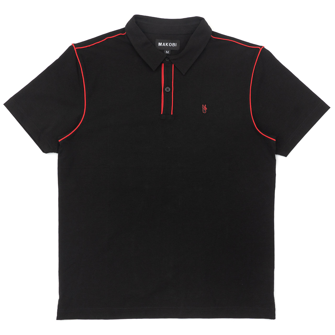 M344 Makobi Ricci Core Polo Shirt- Black