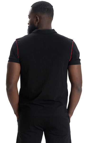 M344 Makobi Ricci Core Polo Shirt- Black